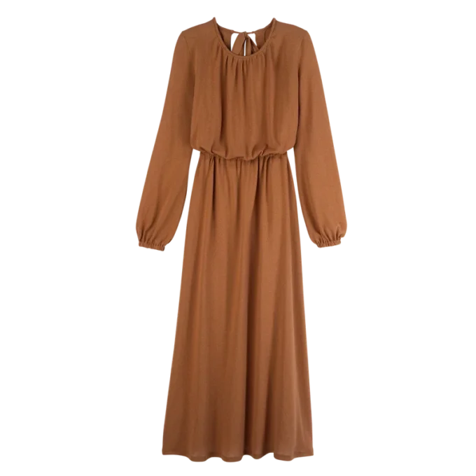 Amber – Langes Kleid aus Crêpe-Jersey