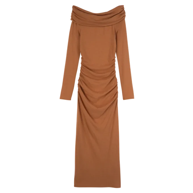 Amber – Langes Kleid aus Crêpe-Jersey