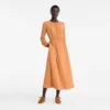 Amber – Langes Kleid aus Crêpe-Jersey