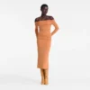 Amber – Langes Kleid aus Crêpe-Jersey