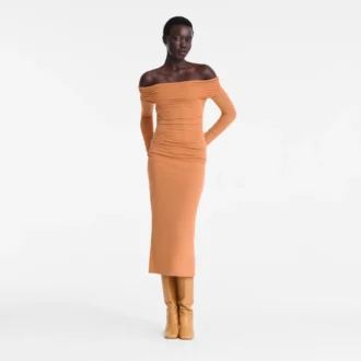 Amber – Langes Kleid aus Crêpe-Jersey
