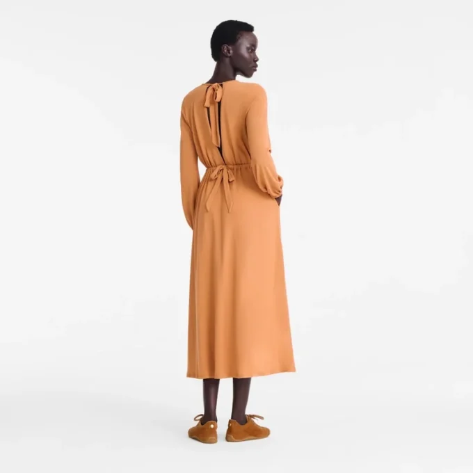 Amber – Langes Kleid aus Crêpe-Jersey