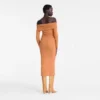 Amber – Langes Kleid aus Crêpe-Jersey