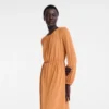 Amber – Langes Kleid aus Crêpe-Jersey