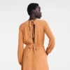 Amber – Langes Kleid aus Crêpe-Jersey