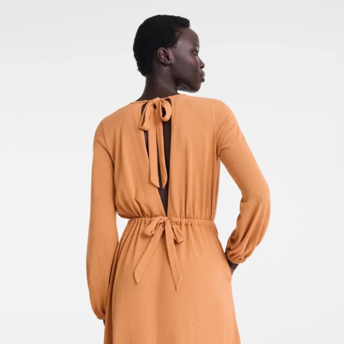 Amber – Langes Kleid aus Crêpe-Jersey