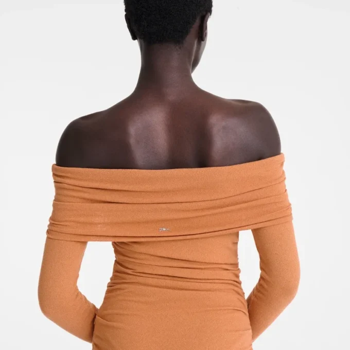 Amber – Langes Kleid aus Crêpe-Jersey