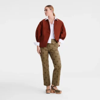 Artichoke – Bestickte Gabardine-Hose