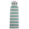 Ballerina/Mint – Gestreiftes Jersey-Polokleid