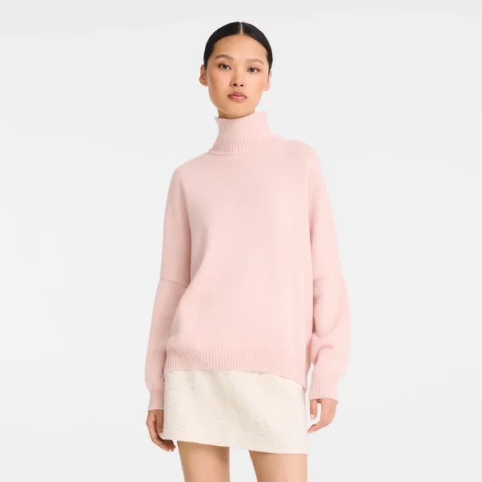Ballerina – Strickpullover mit hohem Kragen