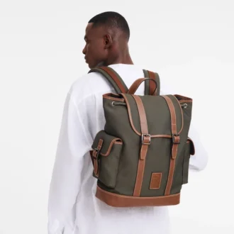 Braun – Recycelter Canvas-Rucksack Boxford
