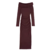 Burgunderrot – Langes Kleid aus Crêpe-Jersey
