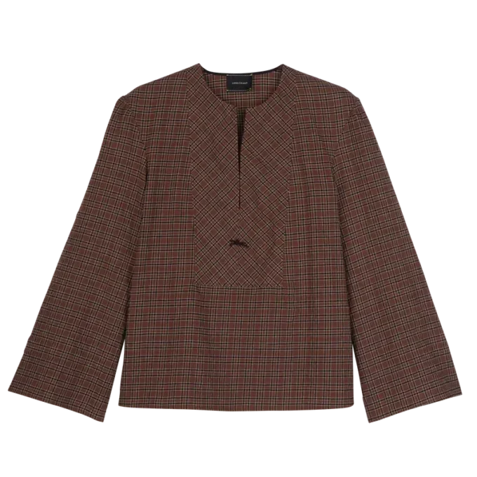 Cashew – Jacquard-Baumwollbluse
