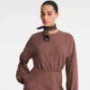 Cashew – Jacquard-Baumwollkleid