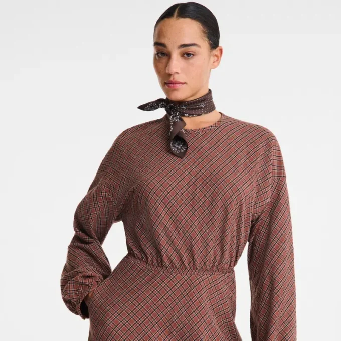 Cashew – Jacquard-Baumwollkleid