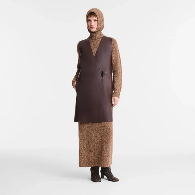 Ebony – Ärmellose Lederjacke