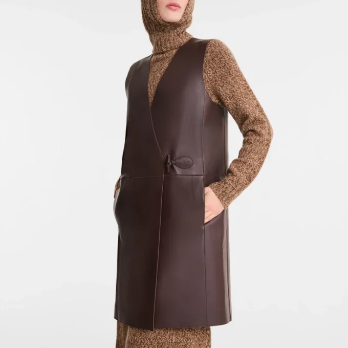 Ebony – Ärmellose Lederjacke