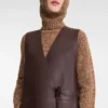 Ebony – Ärmellose Lederjacke