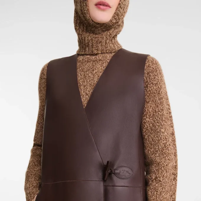 Ebony – Ärmellose Lederjacke