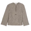 Ecru – Jacquard-Baumwollbluse