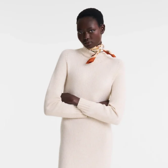 Ecru – Langes Strickkleid