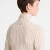 Ecru – Strickpullover mit hohem Kragen