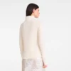 Elfenbein – Strickpullover mit hohem Kragen