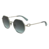 Gold/Blau – Sonnenbrille aus Metall
