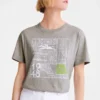 Grau – Bedrucktes Jersey-T-Shirt
