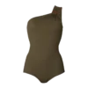 Khaki – Jersey-Badeanzug