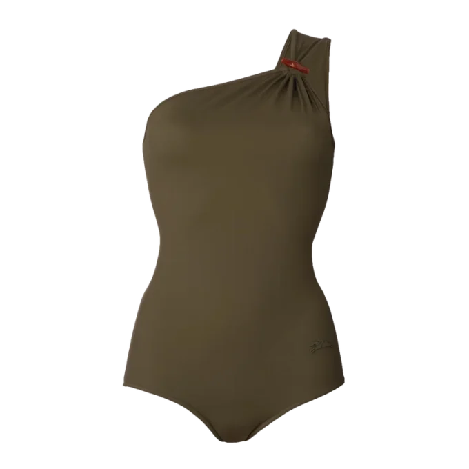 Khaki – Jersey-Badeanzug