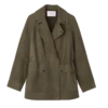 Khaki – Leder-Safarijacke