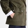 Khaki – Leder-Safarijacke