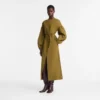 Khaki – Popeline-Kleid