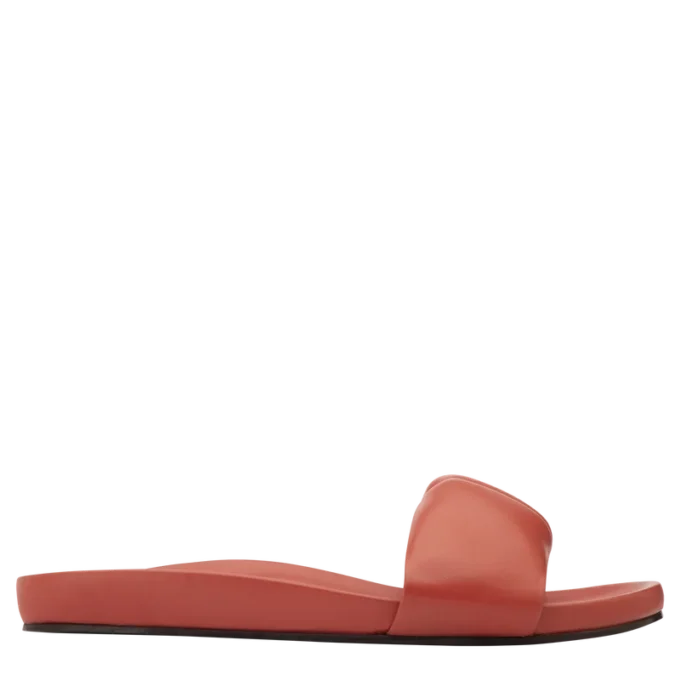 Koralle – Leder-Pantoletten Roseau
