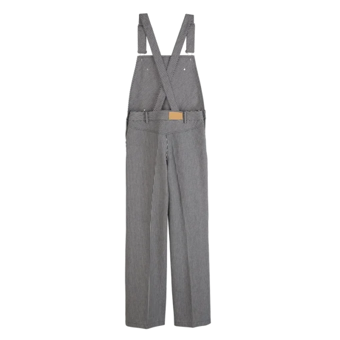 Marineblau – Jacquard-Streifen-Jumpsuit