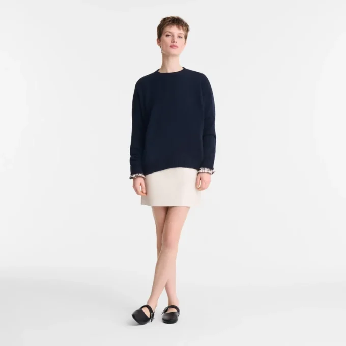Marineblau – Strickpullover