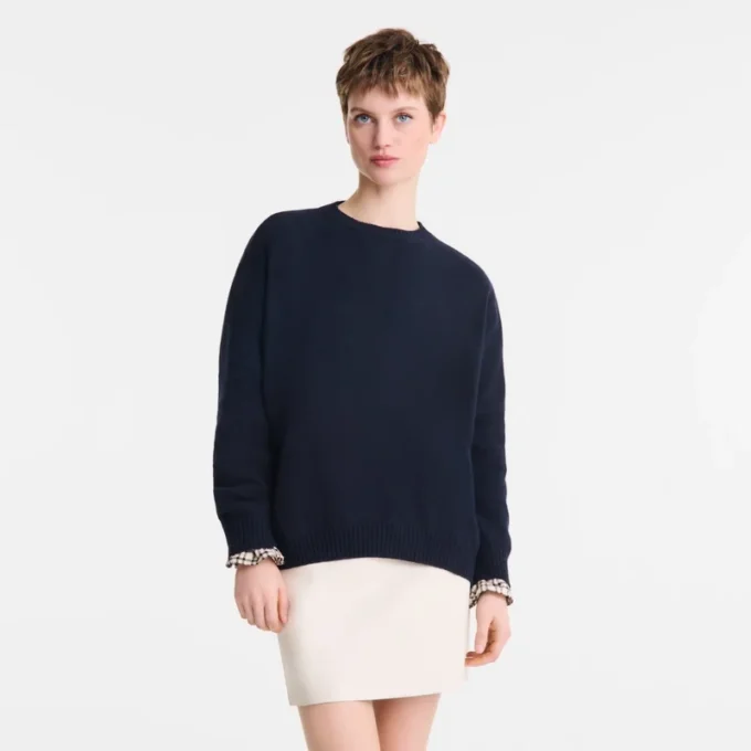 Marineblau – Strickpullover