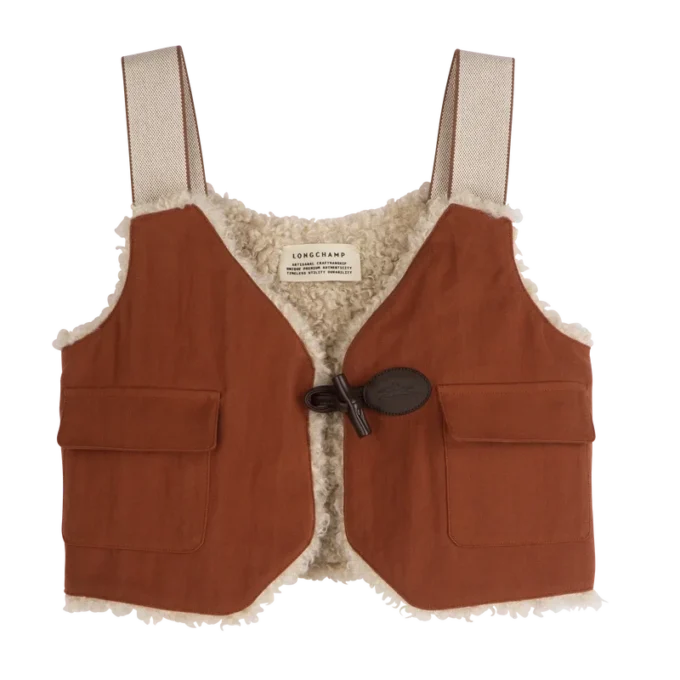 Marmelade – Baumwollcardigan mit Kunstfellfutter