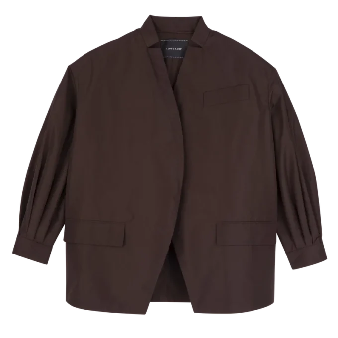 Mocha – Kimonojacke aus technischem Taft