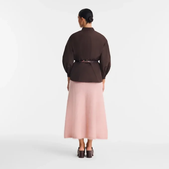 Mocha – Kimonojacke aus technischem Taft