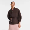 Mocha – Kimonojacke aus technischem Taft