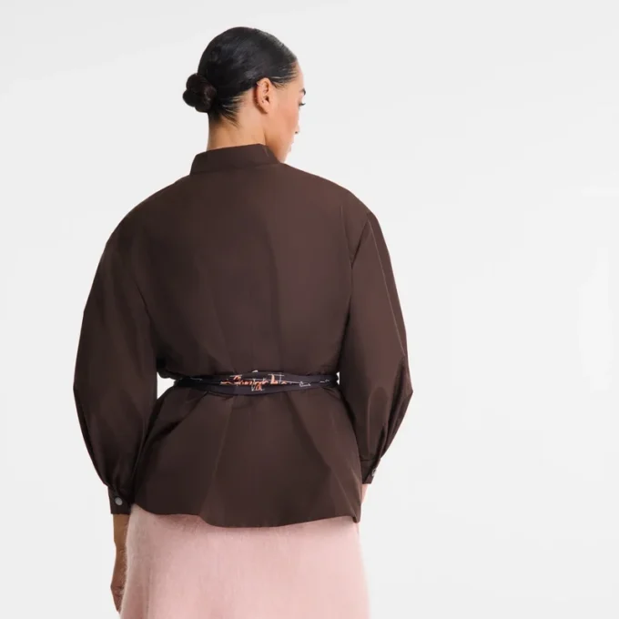 Mocha – Kimonojacke aus technischem Taft