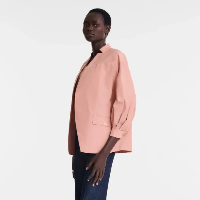 Pink Tea – Kimonojacke aus technischem Taft
