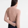 Pink Tea – Strickpullover mit hohem Kragen