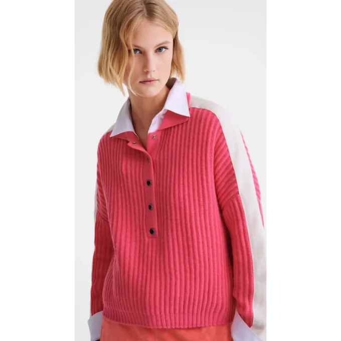 Pullover mit Polokragen