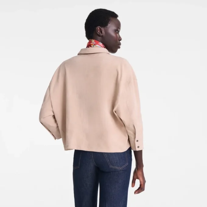 Rosa – Leder-Poloshirt