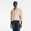Rosa – Leder-Poloshirt