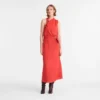 Rot – Gabardine-Kleid