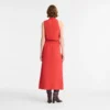 Rot – Gabardine-Kleid